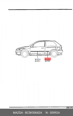 Наклейка BC5K50682A MAZDA