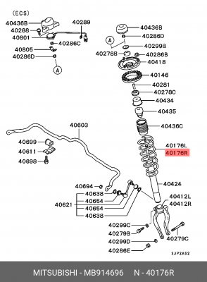 Пружина подвески MB914696 MITSUBISHI