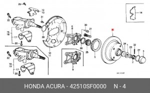 Тормозной диск 42510SF0000 HONDA