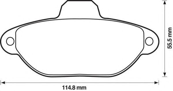 Комплект тормозных колодок, диско 571749X BENDIX JURID