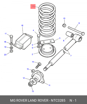 Пружина ходовой части NTC3285 LAND ROVER