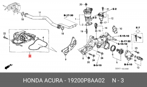 Водяной насос 19200P8AA02 HONDA