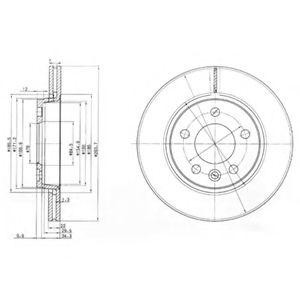 Тормозной диск BG3893 DELPHI