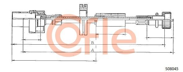 Трос спидометра S08045 COFLE