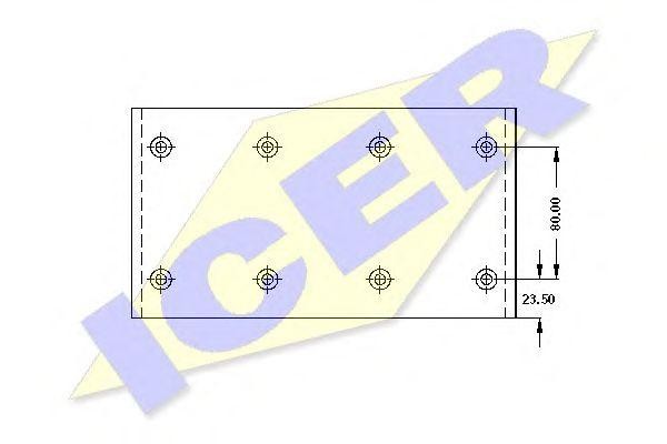 Комплект тормозных башмаков, барабанные тормоза 21799100 ICER