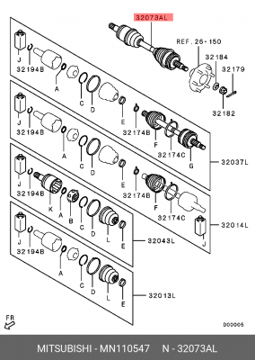 ШРУС MN110547 MITSUBISHI