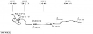 Средний глушитель выхлопных газов 286313 BOSAL