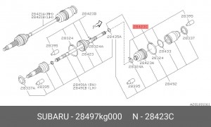 Пыльник ШРУСа 28497KG000 SUBARU