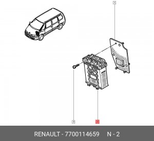 Блок управления, система впрыска 7700114659 RENAULT