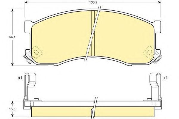 Комплект тормозных колодок, диско 6110379 GIRLING
