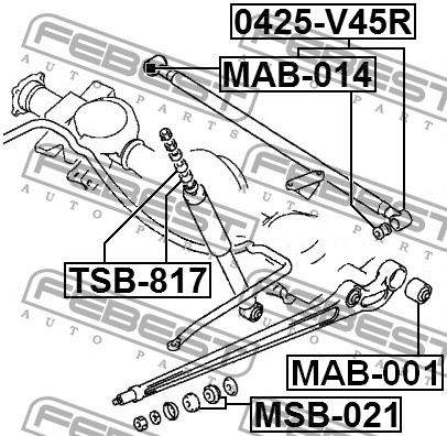 Втулка рычага подвески MSB-021 FEBEST