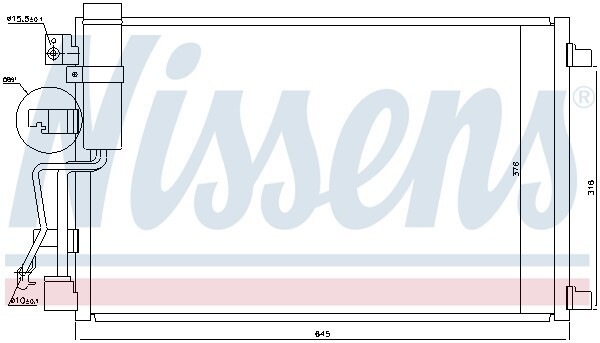 Конденсатор, кондиционер 940041 NISSENS