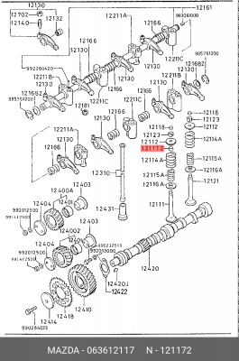 Уплотнительное кольцо, стержень кла 063612117 MAZDA