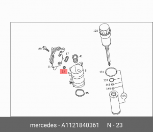 Прокладка маслоохладителя A 112 184 03 61 MERCEDES BENZ