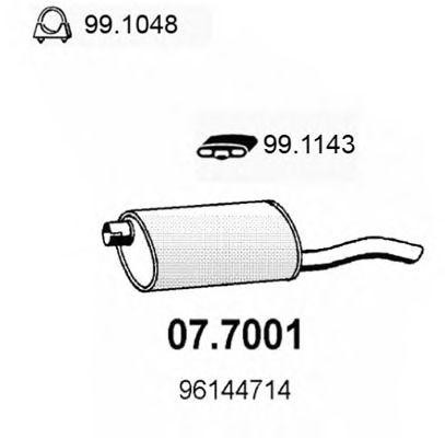 Глушитель выхлопных газов конечный 077001 ASSO