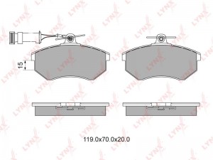 Колодки тормозные дисковые BD-1201 LYNXAUTO