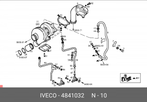 Прокладка, выпускной трубопровод 4841032 IVECO