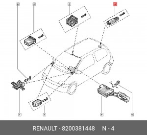 Датчик положения коленвала 8200381448 RENAULT
