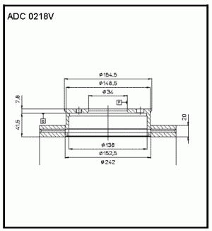 Диск тормозной ADC0218V ALLIED NIPPON
