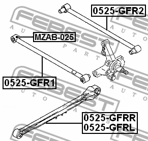 Рычаг подвески MZAB-025 FEBEST
