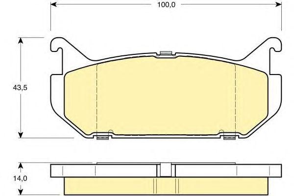 Комплект тормозных колодок, диско 6111409 GIRLING