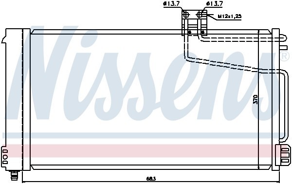 Конденсатор, кондиционер 94544 NISSENS