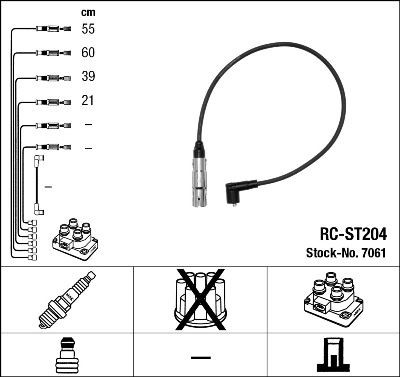 Ккомплект проводов зажигания 7061 NGK NTK