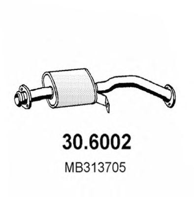 Средний глушитель выхлопных газов 306002 ASSO
