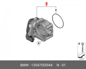 Заслонка дроссельная 13 54 7 555 944 BMW