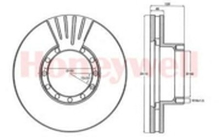Тормозной диск 567802B BENDIX JURID