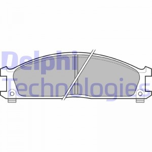 Комплект тормозных колодок, диско LP543 DELPHI
