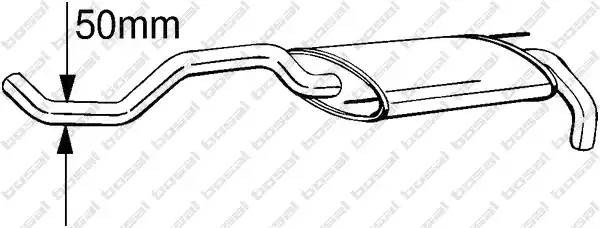 Глушитель выхлопных газов конечный 233-399 BOSAL