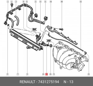 Клапанная форсунка 7431275194 RENAULT