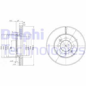 Тормозной диск BG2290 DELPHI
