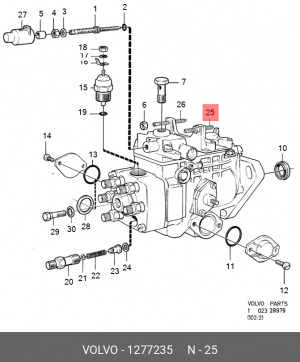 Зазубренный штифт 1277235 VOLVO