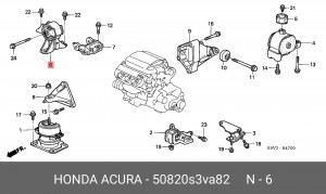 Подушка двигателя 50820S3VA82 HONDA
