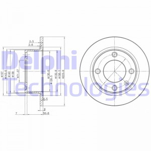 Тормозной диск BG2691 DELPHI