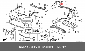 Болт крепления 90501SM4003 HONDA