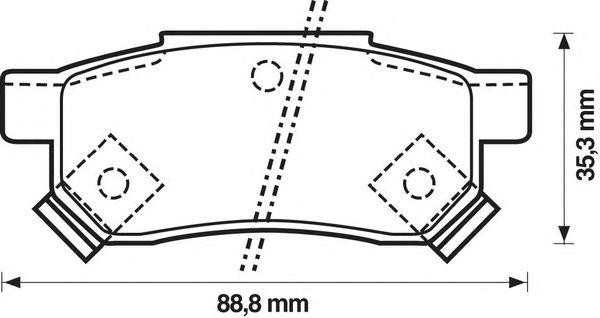 Комплект тормозных колодок, диско 571977X BENDIX JURID