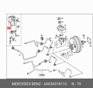 Гидроагрегат, тормозная система A 003 431 81 12 MERCEDES BENZ