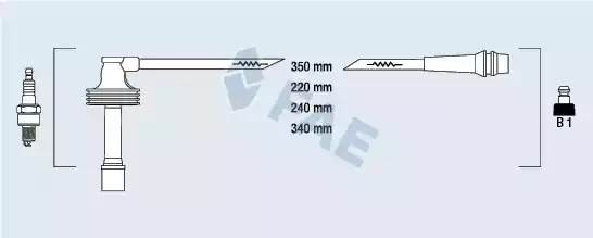 Ккомплект проводов зажигания 85485 FAE