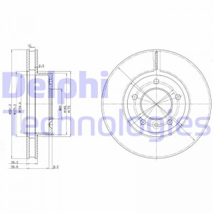 Тормозной диск BG2613 DELPHI