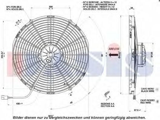 Вентилятор, конденсатор кондиционера 870032N AKS DASIS