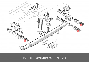 Болт регулирования зазора в клапанах 42040975 IVECO