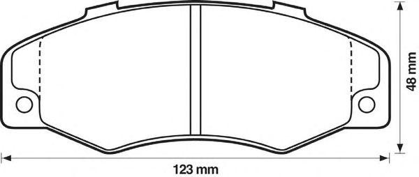 Комплект тормозных колодок, диско 571339B BENDIX JURID