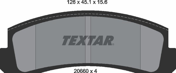 Комплект тормозных колодок, диско 2066001 TEXTAR