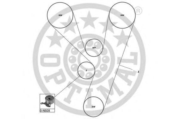 Комплект ремня ГРМ SK-1217 OPTIMAL
