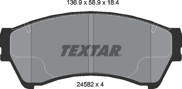 Комплект тормозных колодок, диско 2458201 TEXTAR