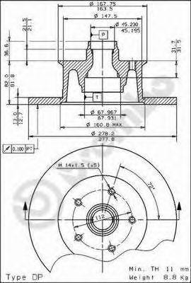 Тормозной диск 08.2981.10 BREMBO