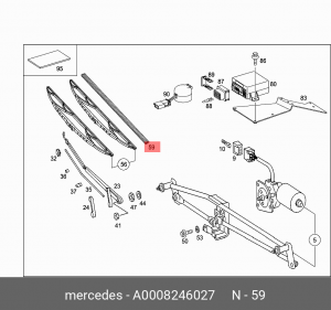 Резинка стеклоочистителя A0008246027 MERCEDES BENZ